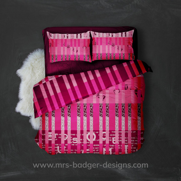 Hot pink bedding set