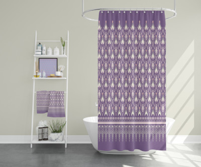 calming and relaxing purple silk pattern shower curtain