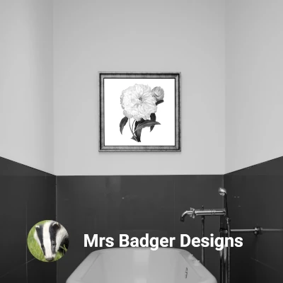 duotone black white picture victorian bathroom