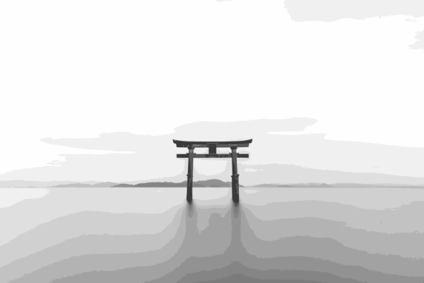 duotone Japan Torii poster