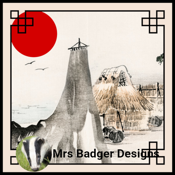 Japanese rural fishing japanese-rural-fishing-village Kono Bairei mrs badger designs