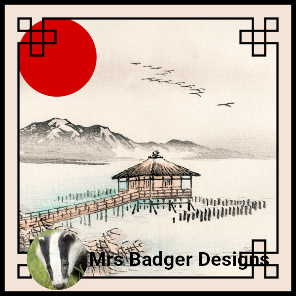 Japanese rural fishing hut Kono Bairei mrs badger designs