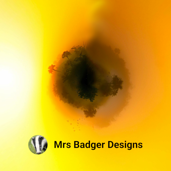 small tiny minature planet jungle sunrise mrs badger designs