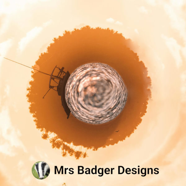 small tiny minature planet fishing boat mrs badger designs