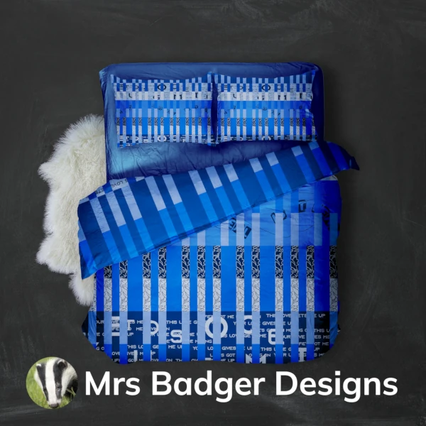 bedding blue geometric design mrs badger designs