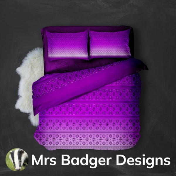 bedding purple hook thai silk pattern design mrs badger designs