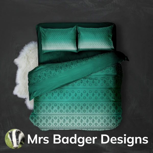 bedding teal hook thai silk pattern design mrs badger designs