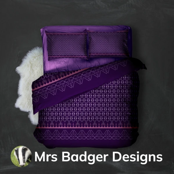 bedding thai purple silk pattern design mrs badger designs