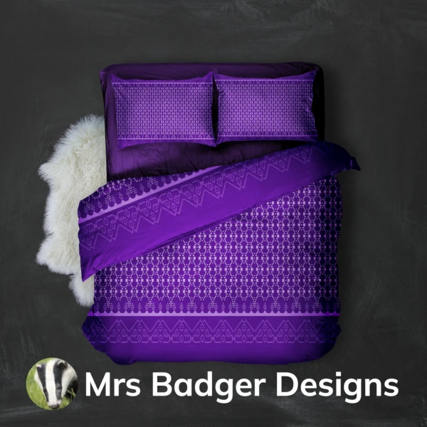 bedding thai violet silk pattern design mrs badger designs