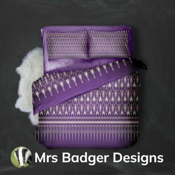 bedding thai pastel purple silk pattern design mrs badger designs