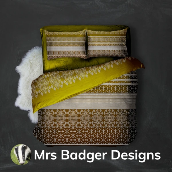 bedding gold thai silk pattern design mrs badger designs