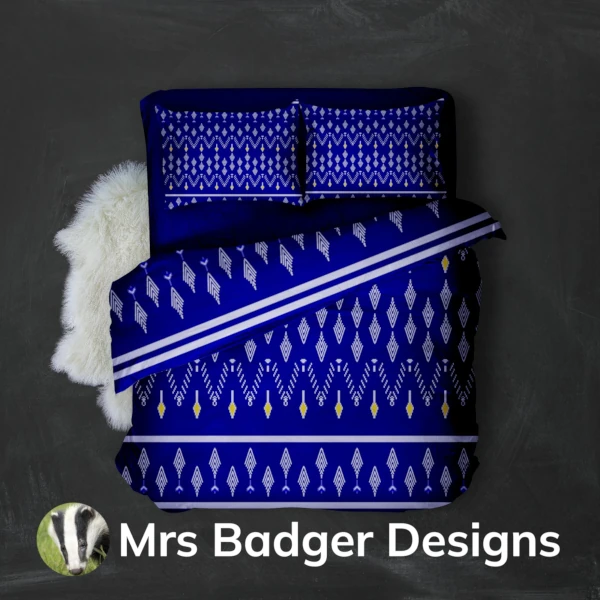 bedding blue thai silk pattern design mrs badger designs