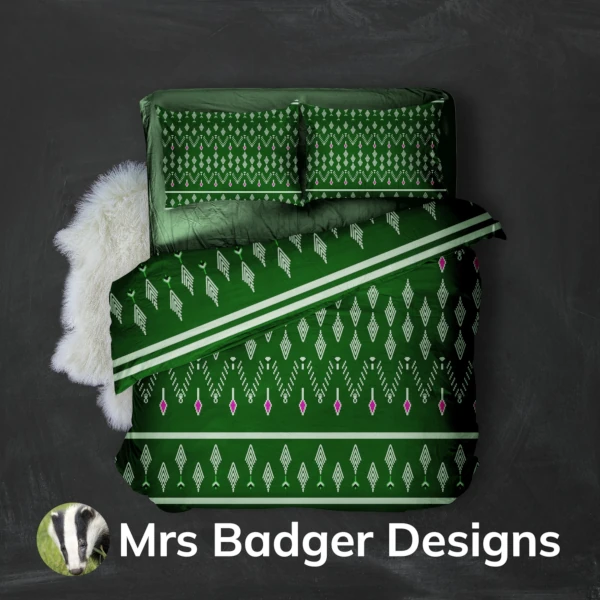 bedding green thai silk pattern design mrs badger designs