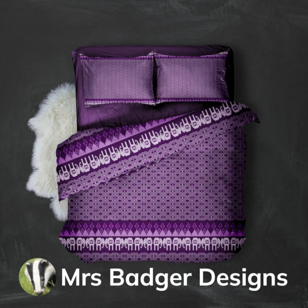 bedding purple thai silk pattern designmrs badger designs