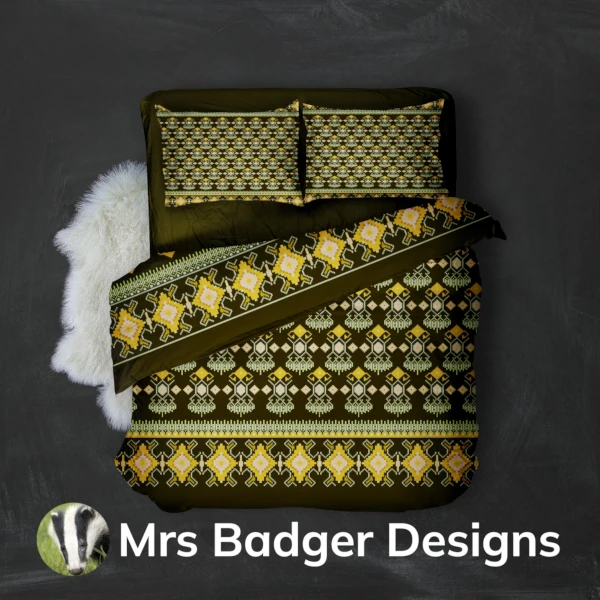 bedding yellow thai silk pattern design mrs badger designs