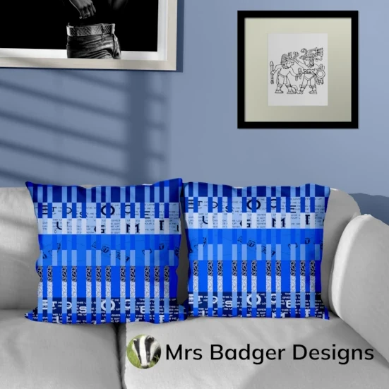 bedding blue geometric design mrs badger designs