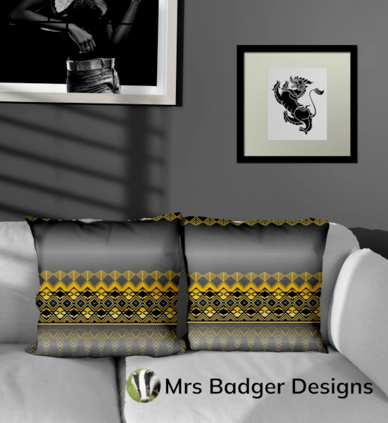 throw pillow gray white thai silk pattern design mrs badger designs