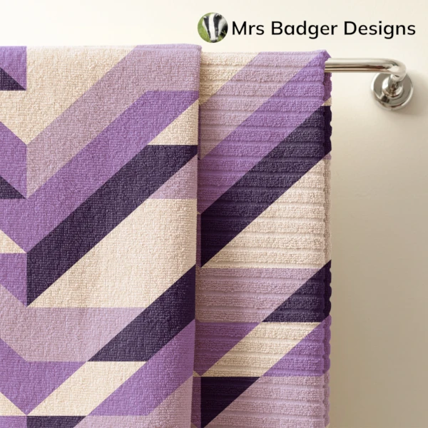 shower purple curtain geometric mountains design mrs badger designs