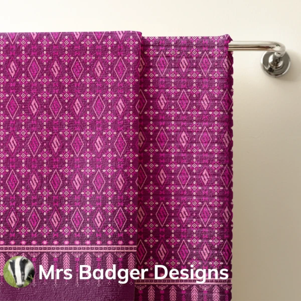 towels purple thai silk design mrs badger designs