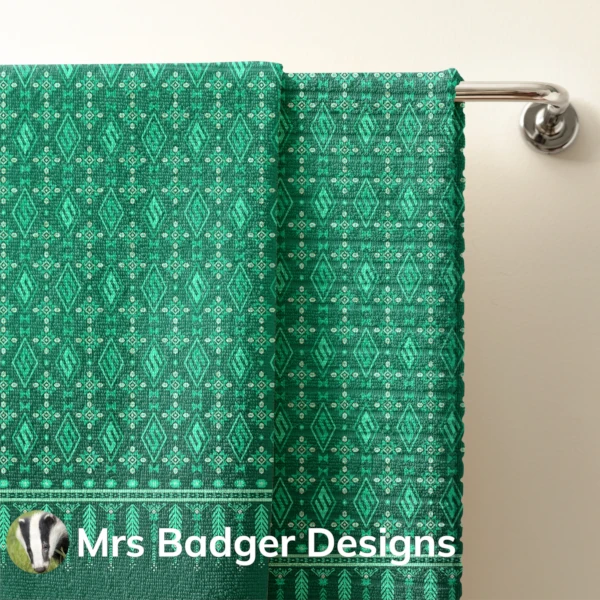 towels teal thai silk design mrs badger designs