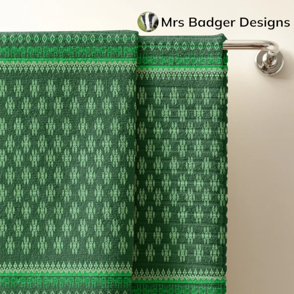 bedding green thai silk pattern design mrs badger designs