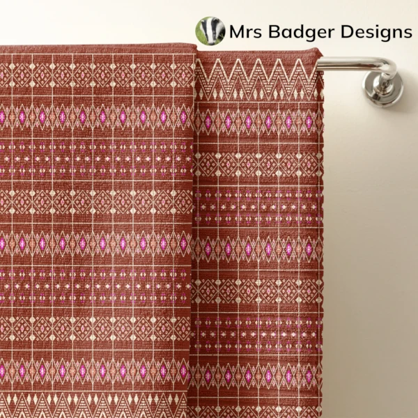towel teracotta thai silk pattern designmrs badger designs